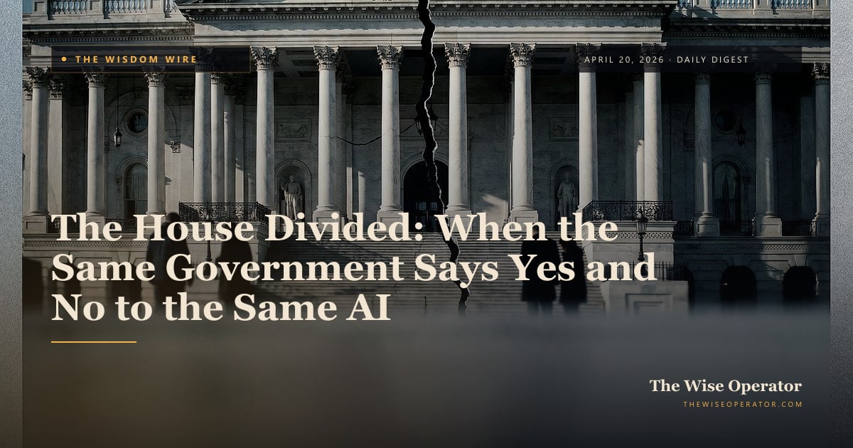 The House Divided: When the Same Government Says Yes and No to the Same AI