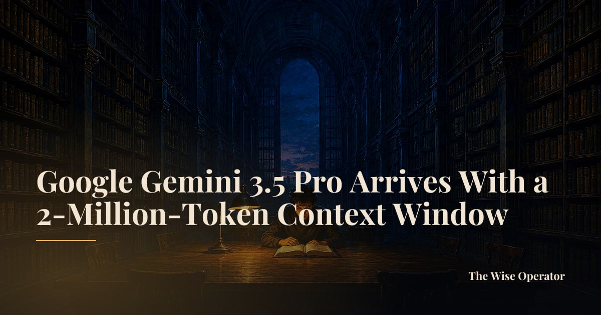 Google Gemini 3.5 Pro Arrives With a 2-Million-Token Context Window