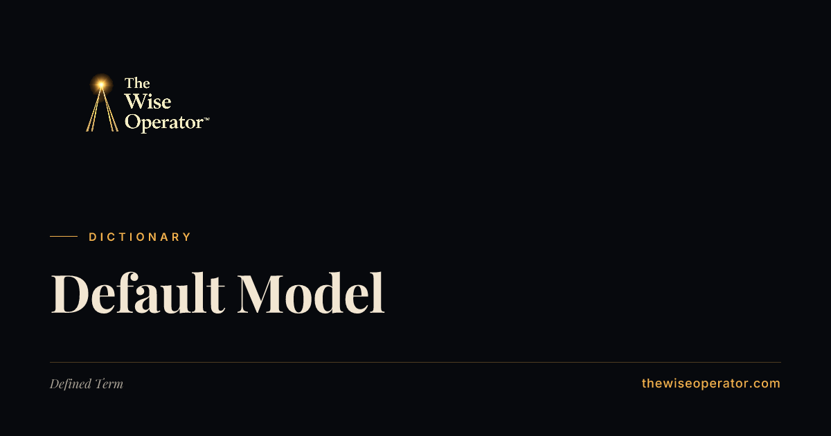 Default Model | The Wise Operator