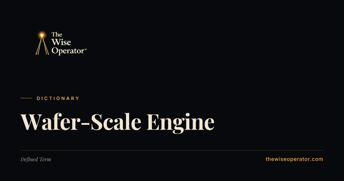 Wafer-Scale Engine | The Wise Operator